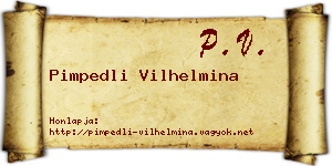 Pimpedli Vilhelmina névjegykártya